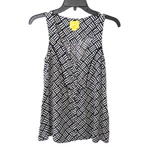 Maeve Anthropologie Navy White Tank Blouse Sz 2